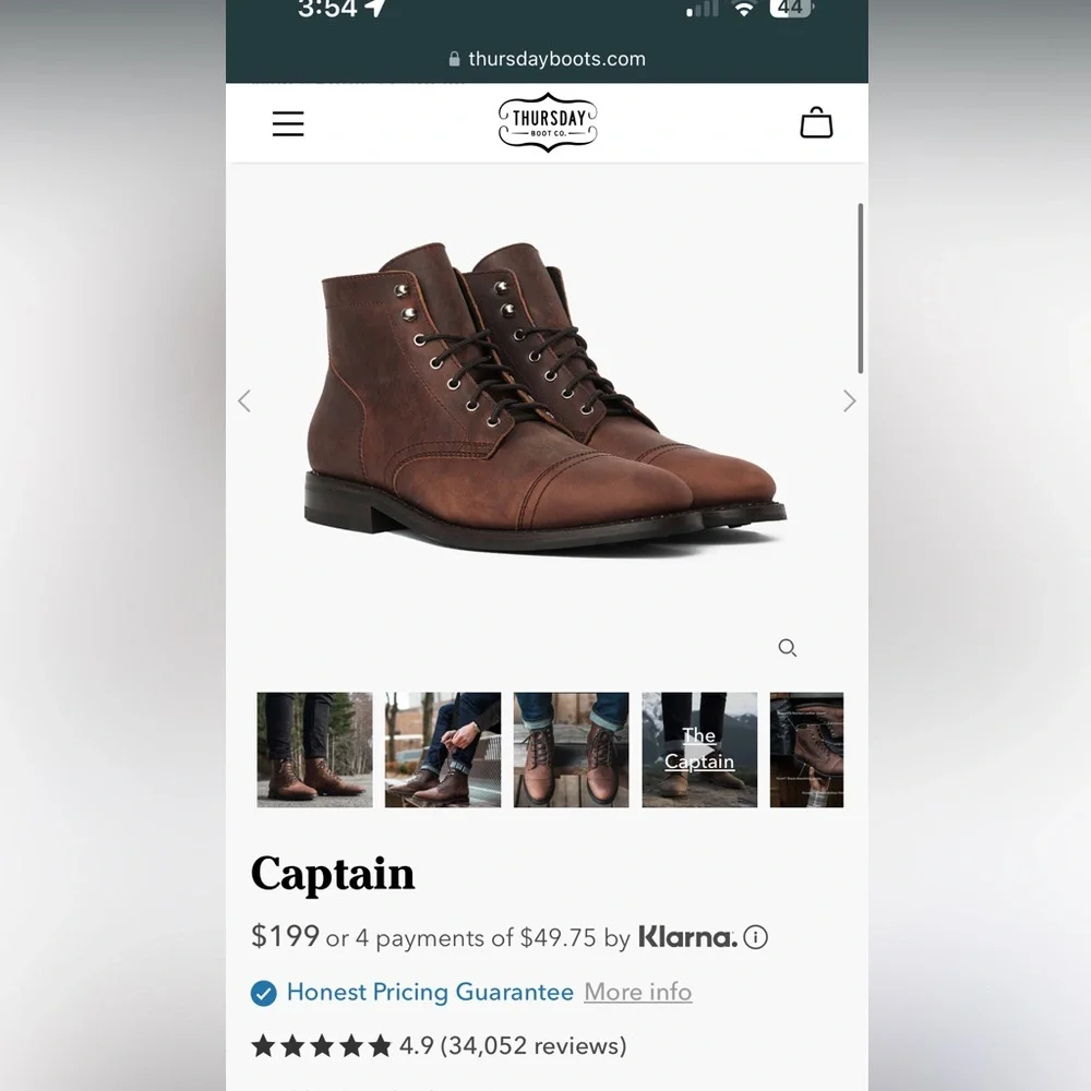 Thursday Boots Men’s Captain Arizona Adobe - Picture 3 of 12